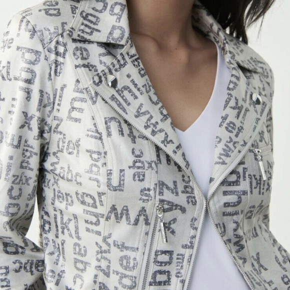 NWT Jospeh Ribkoff letter printed Jacket Sz XXL NEW - Picture 5 of 7